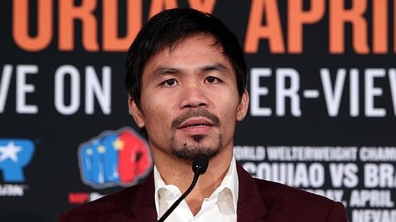 Pacquiao, durante un acto. 