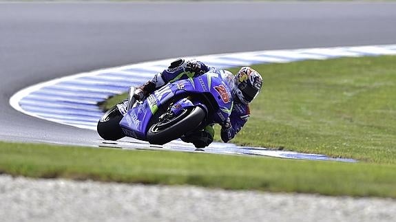 Viñales, durante los entrenamientos. 