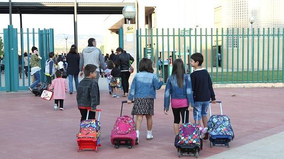 Un grupo de escolares en La Rioja. 