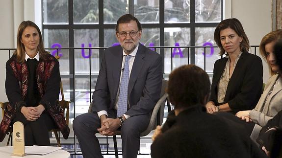 Mariano Rajoy ha presidido en el Campus Google un acto con mujeres emprendedoras. 