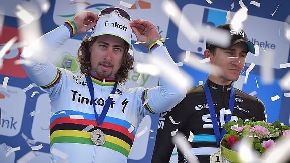 Sagan en el podium. 