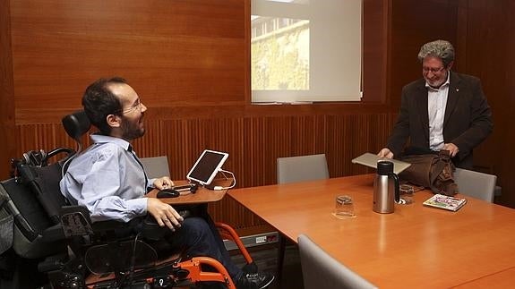 Pablo Echenique, junto a Adolfo Barrena.