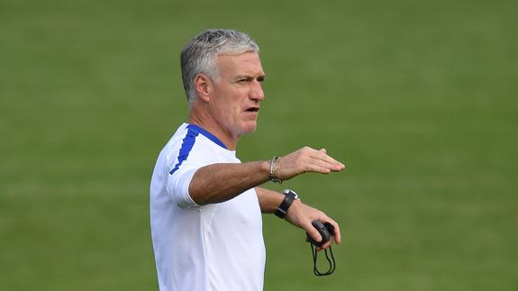 Didier Deschamps, en un entrenamiento.