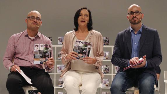 Txema Guijarro, Carolina Bescansa y Nacho Álvarez.