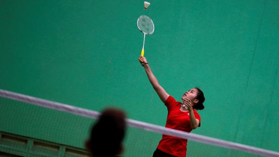 Ratchanok Intanon, durante un entrenamiento en Bangkok. 