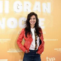 Marta Guerras en la presentación del último trabajo en el que ha coincidido con Hugo SIlva.