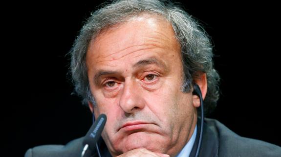 Michel Platini, presidente inhabilitado de la UEFA. 