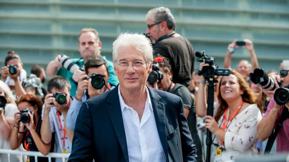 Richard Gere posa para las cámaras en el Festival de Cine de San Sebastián.