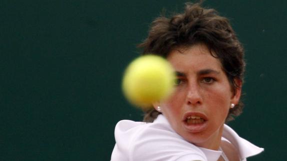 Carla Suárez, durante un torneo en Marbella. 