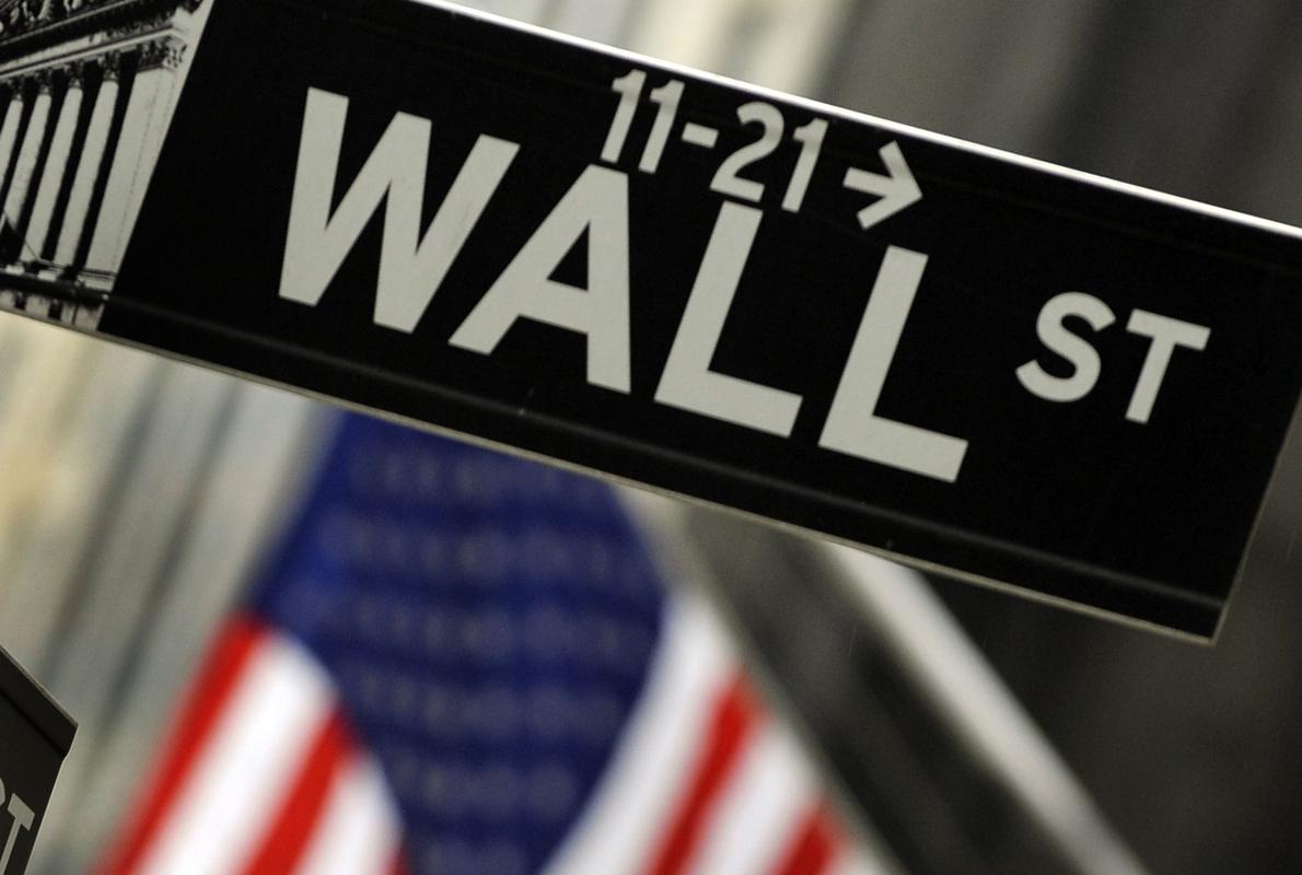 Cartel de Wall Street en Nueva York.