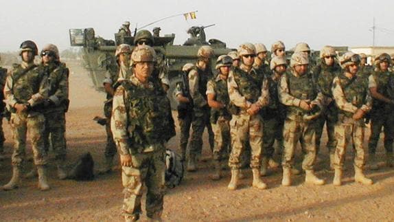 Imagen de soldados españoles en Diwaniya en el año 2003.