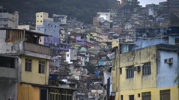 Vista general de una favela de Río de Janeiro.