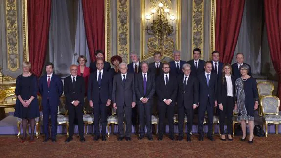 Foto oficial del nuevo Gobierno italiano.