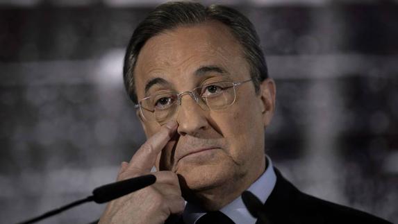 Florentino Pérez, en una rueda de prensa. 