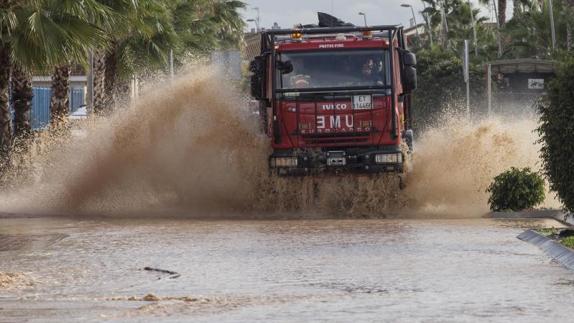 Efectivos de Bomberos en Los Alcázares.