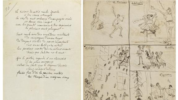 Subastado en París el poema manuscrito 'La Rivière de Cassis', de Rimbaud