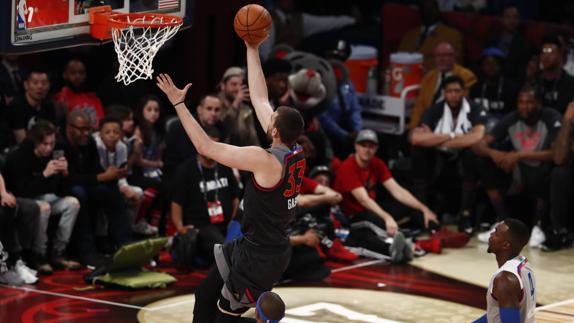 Marc Gasol durante el partido.