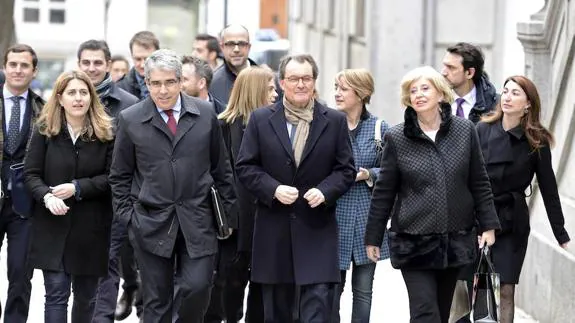 Llegada de Artur Mas al Supremo.