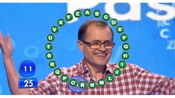 Julio Escartín, tras conseguir el bote en 'Pasapalabra'.