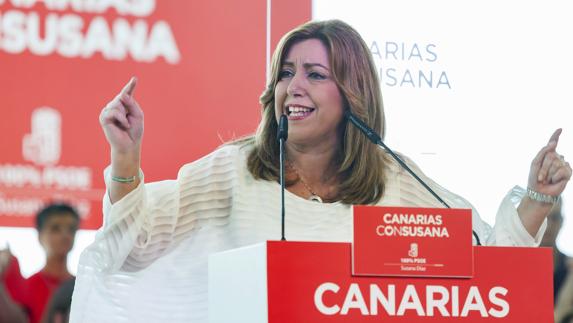 La presidenta de Andalucía y candidata a las primarias del PSOE, Susana Díaz.