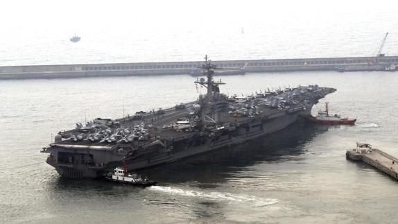 Imagen del supertransportador de aviones USS Carl Vinson. 