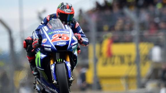 Maverick Viñales, en el circuito de Le Mans. 