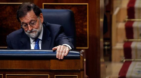 Rajoy en la votación de los Presupuestos en el Congreso.