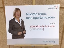 Así es el cartel electoral de De la Calle. / Carlos Moret