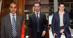 Tomás Reñones, Alberto García Muñoz y José Luis Troyano, de izquierda a derecha.