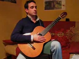 Celso García, durante la grabación.