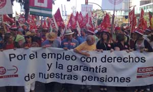 Málaga se manifiesta en un 1º de mayo marcado por la tasa histórica de paro