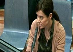 Montserrat Corulla, primera en responder hoy a las preguntas del fiscal Anticorrupción.