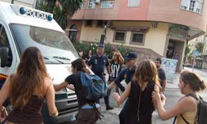 Imagen de los incidentes de esta mañana enviada por la plataforma 15-M