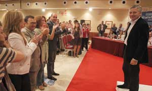 José Blanco, esta mañana en Málaga. / Salvador Salas