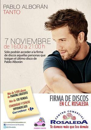 Pablo Alborán firmará discos en Málaga el 7 de noviembre