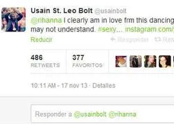 Imagen del tuit que lanzó Usain Bolt. / Twitter
