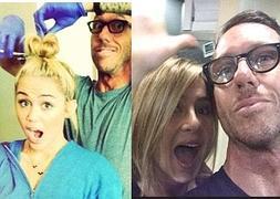 Miley Cyrus y Aniston comparten el mismo estilista que ha creado look populares para ambas.:: Twitter / Instagram