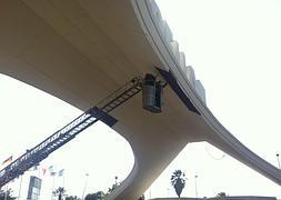 Los Bomberos, esta mañana en el arco. :: Josele-Lanza