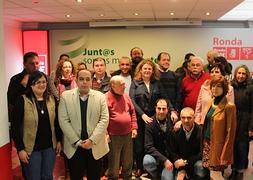 El PSOE de Ronda, esta mañana. / V. Melgar