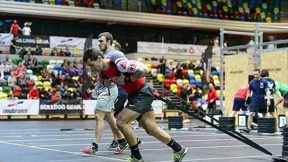 Samuel Gallego, en una de las pruebas. :: SUR