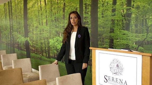 Patricia Martín, en el salón de actos de Parcemasa donde se realizan las ceremonias. 
