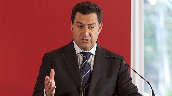 Juanma Moreno Bonilla, en un acto reciente en Málaga. 