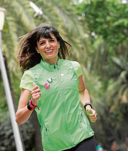 Cristina Mitre, ayer en el Palmeral de las Sorpresas.