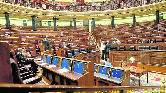 El Congreso de los Diputados, minutos antes de una sesión.