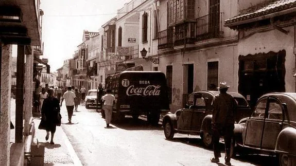 Aspecto de la calle San Miguel en los años 60.