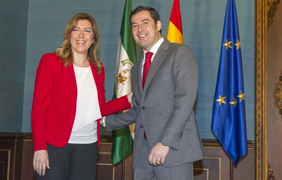 Susana Díaz y Juanma Moreno, en una imagen de archivo. :: sur