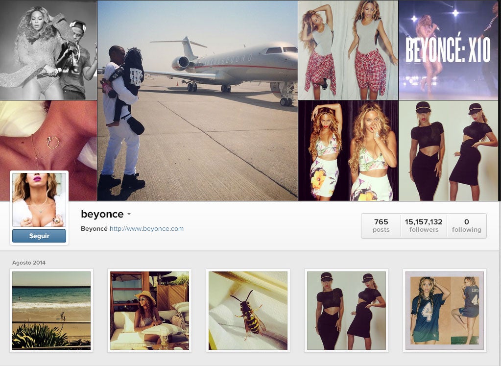 Imagen del Instagram de Beyoncé.
