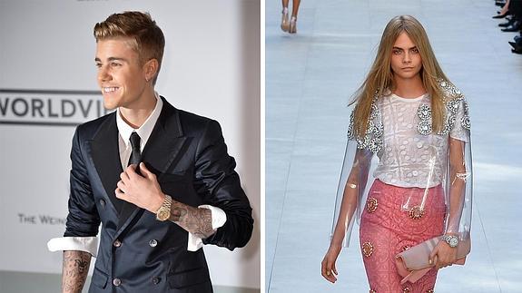 Justin Bieber y Cara Delevingne.