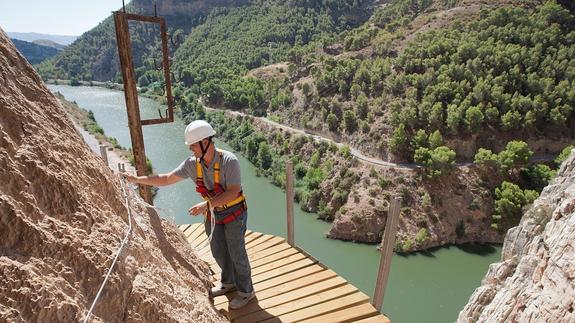 Las obras del Caminito del Rey van a buen ritmo. 