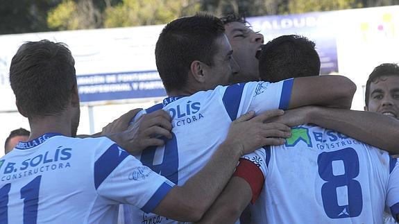 Celebración del 1-0.